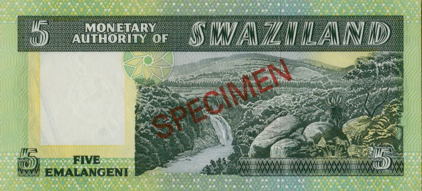 Swaziland 5 1974 UNC P-3/s [SPECIMEN]